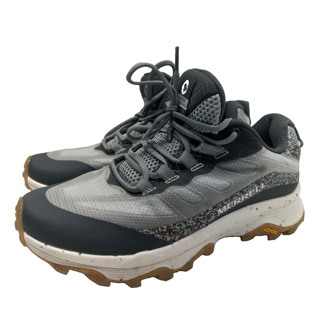 Merrell Moab Speed Eco Confetti Womens Size 9 Gray Hiking Trail Shoes J067466
